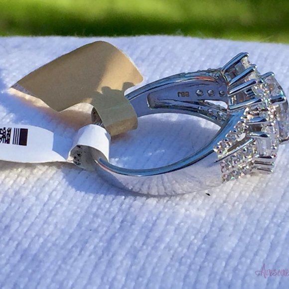 JTV Bella Luce CZ Cocktail Ring - NWT - Sz 7 - Fiery Stones! - Picture 9 of 14